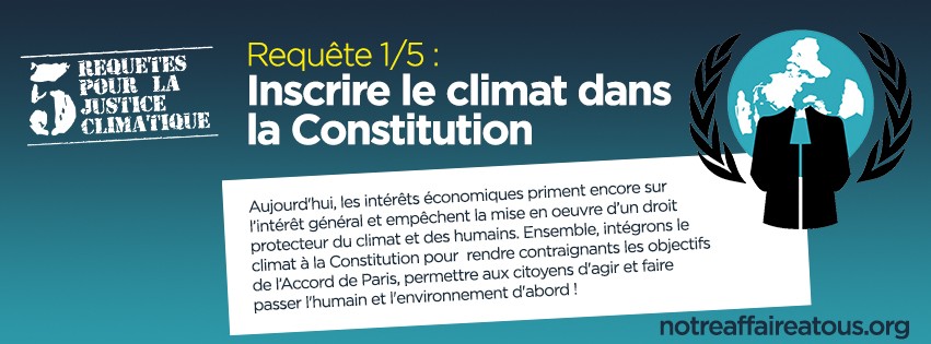 Inscrire le climat dans la Constitution !